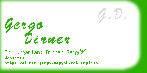 gergo dirner business card